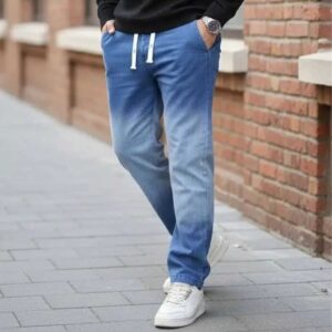 BLUE FADED DENIM JOGGER