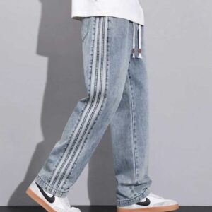 Ice Blue Denim Baggy Trouser
